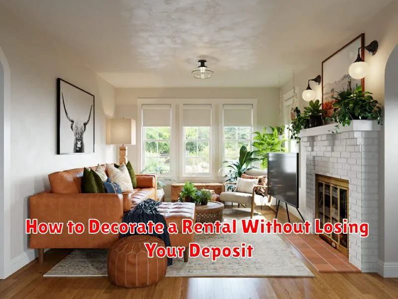 How to Decorate a Rental Without Losing Your Deposit